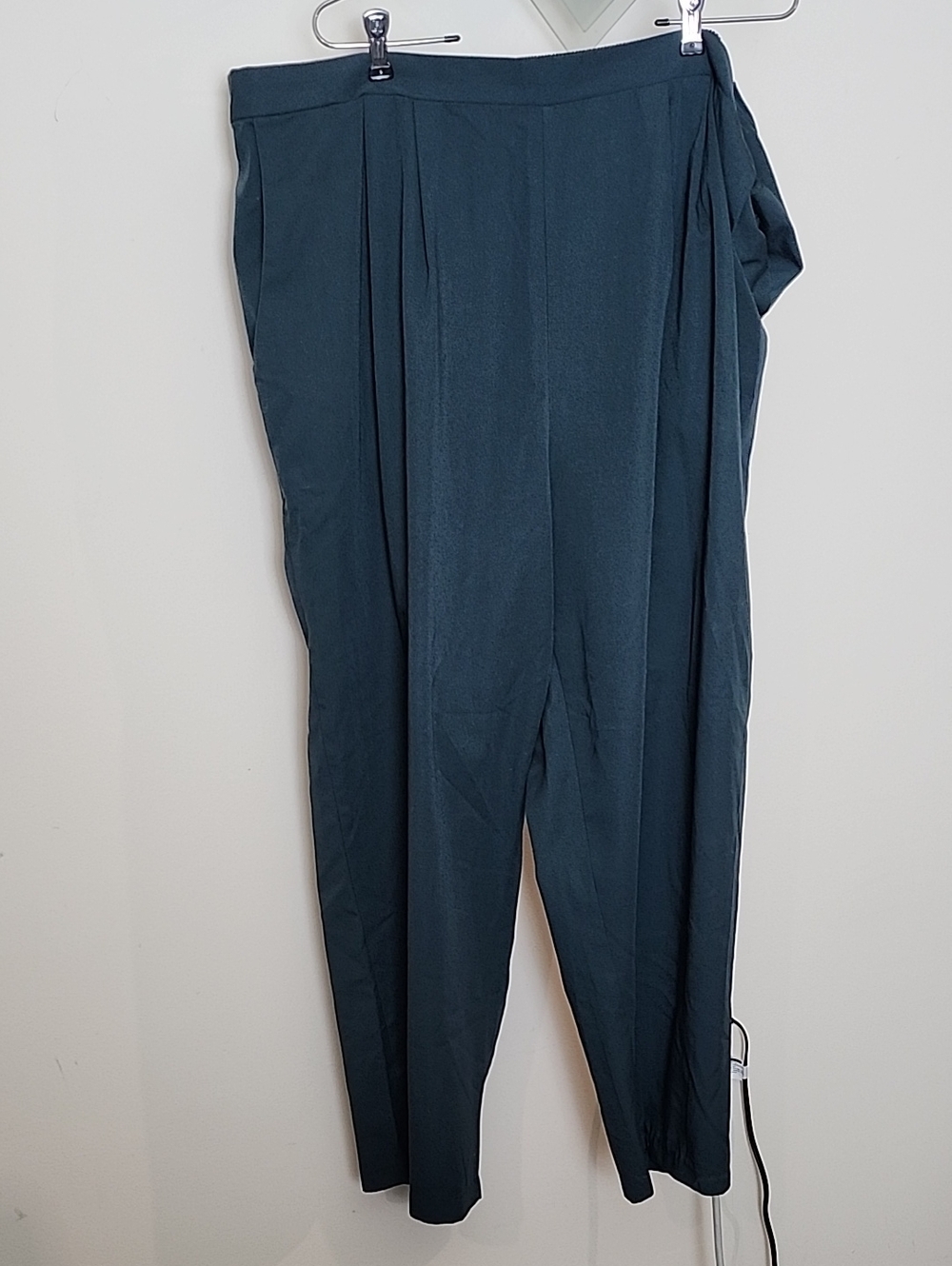 Plus Preferred Vintage High Waisted Forest Green Pleated Pants